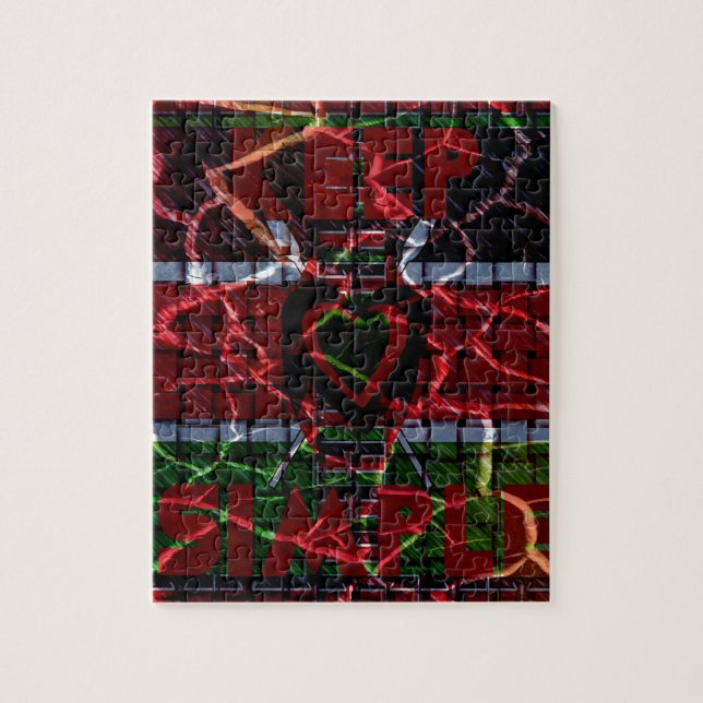 Cracked Flag: Keep It Simple - Kenyan Resilience  Jigsaw Puzzle (Vertical)