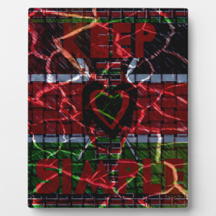 Cracked Flag: Keep It Simple - Kenyan Resilience  Plaque