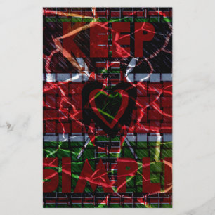 Cracked Flag: Keep It Simple - Kenyan Resilience  Stationery