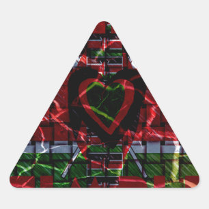 Cracked Flag: Keep It Simple - Kenyan Resilience  Triangle Sticker