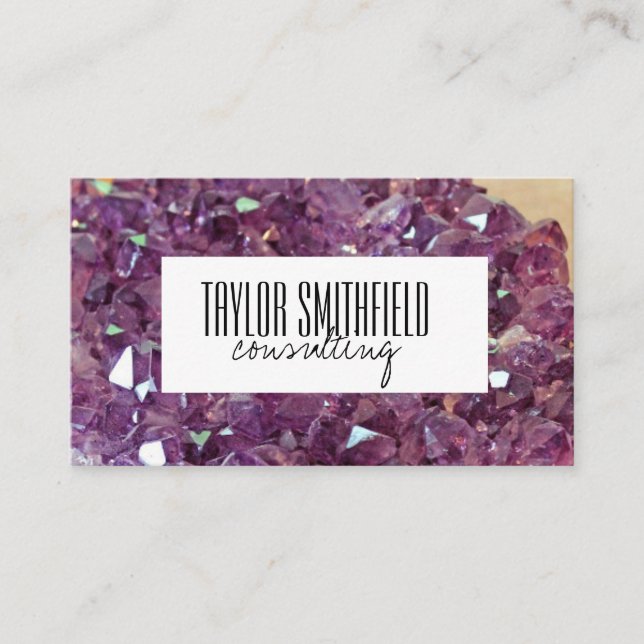 cracked geode business card (Front)
