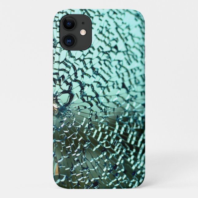 Cracked glass teal Case-Mate iPhone case (Back)