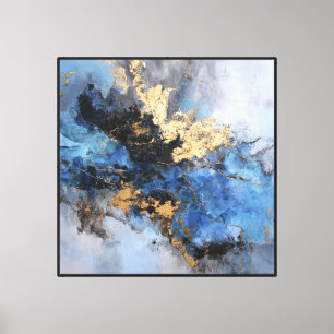 Cracked Gold Abyss – Abstract Wall Art
