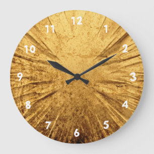 Cracked gold clock