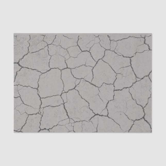 Cracked Grey Grey Vintage Tissue Paper (Front)