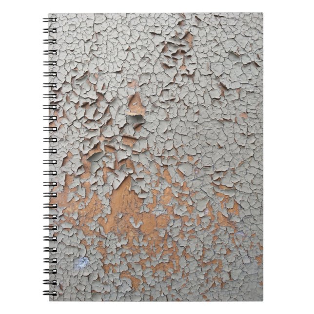 Cracked grey wall paint notebook (Front)