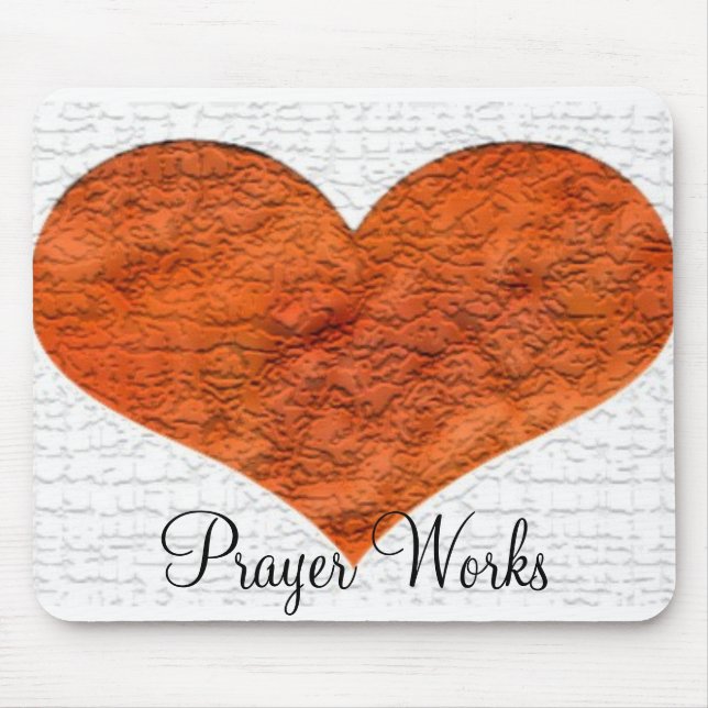 cracked heart, Prayer Works Mouse Pad (Front)