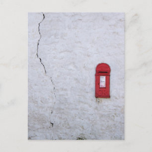 Cracked house postbox postcard