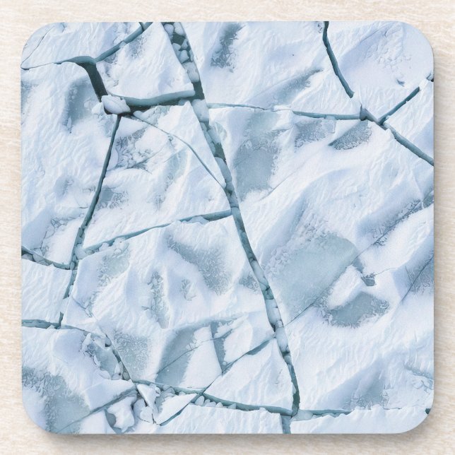 Cracked Ice Surface (Style 1) Oil Painting Coaster (Front)