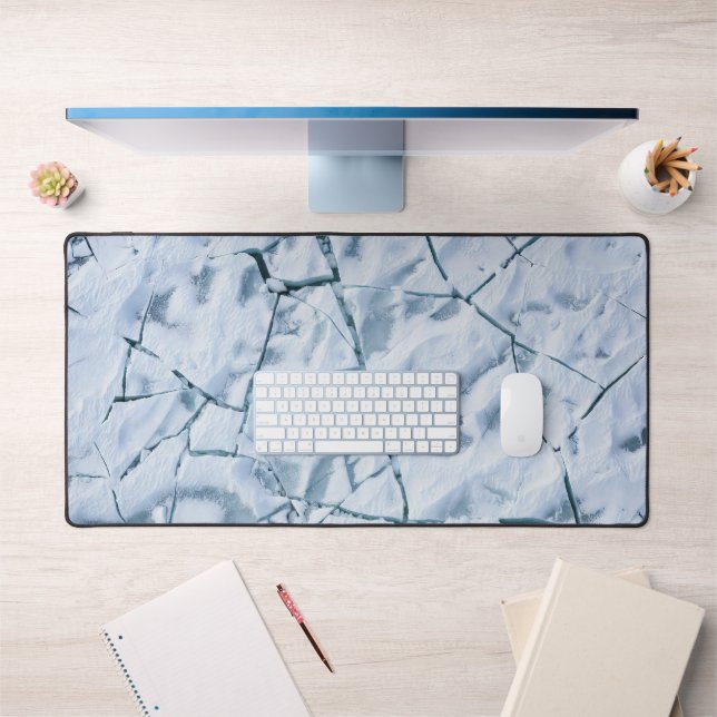 Cracked Ice Surface (Style 1) Oil Painting Desk Mat (Office 1)