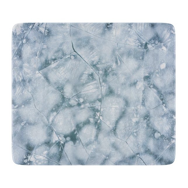 Cracked Ice Surface (Style 2) Oil Painting Cutting Board (Front)