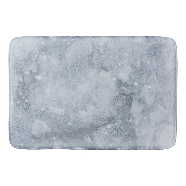 Cracked Ice Surface (Style 4) Oil Painting Bath Mat (Front)