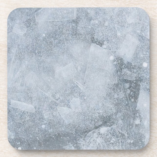 Cracked Ice Surface (Style 4) Oil Painting Coaster (Front)