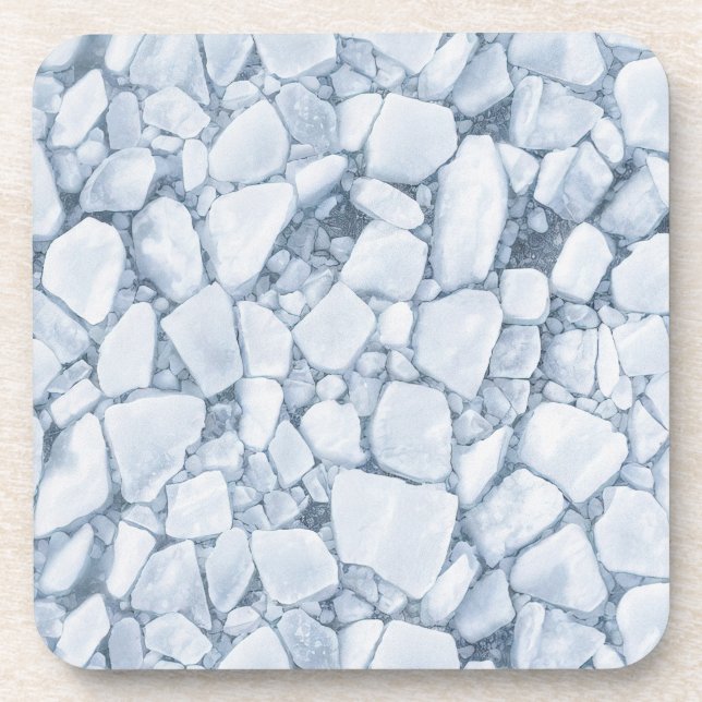 Cracked Ice Surface (Style 5) Oil Painting Coaster (Front)