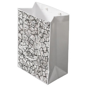 Cracked Marble Digital Pattern Medium Gift Bag
