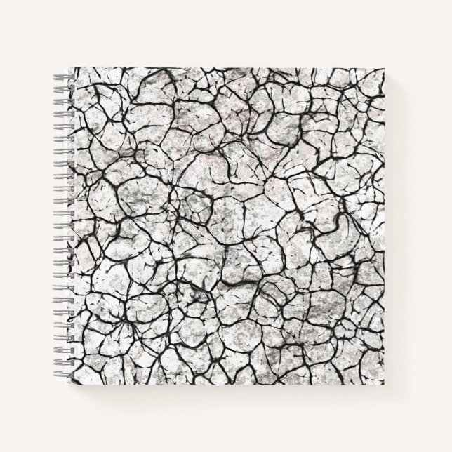 Cracked Marble Digital Pattern Notebook (Front)