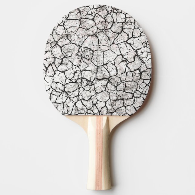 Cracked Marble Digital Pattern Ping Pong Paddle (Front)