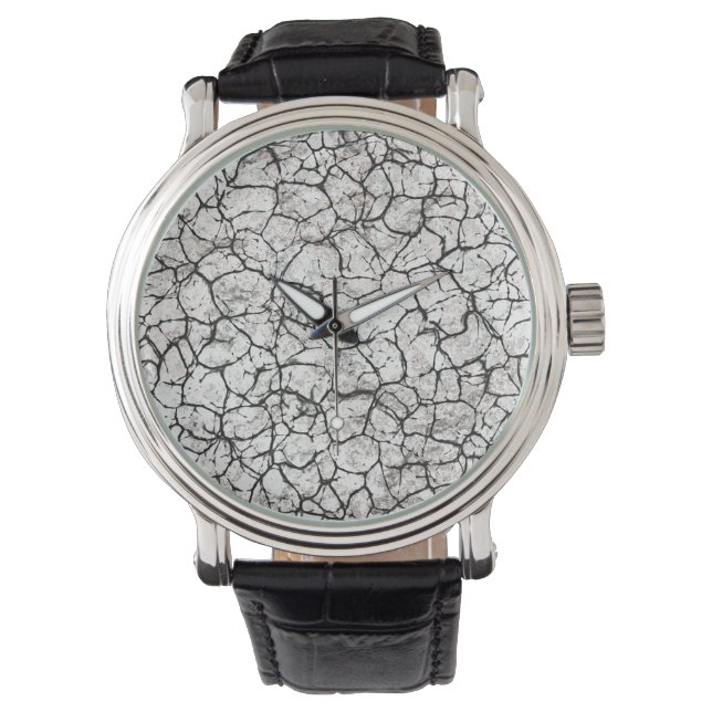 Cracked Marble Digital Pattern Watch (Front)