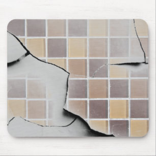 Cracked mosaic tiles mouse pad