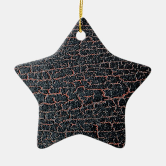 Cracked Paint Ceramic Tree Decoration (Front)