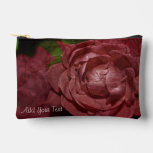 Cracked Red Rose by Shirley Taylor Accessory Pouch