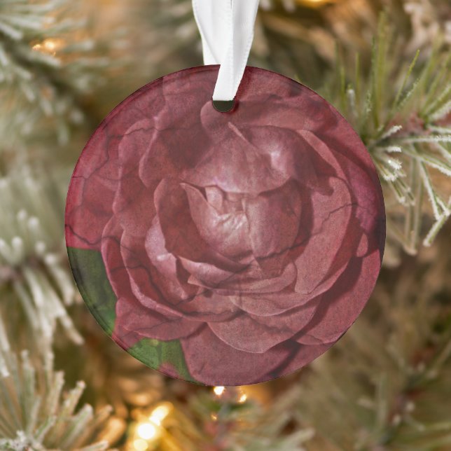 Cracked Red Rose by Shirley Taylor Ornament (Tree)
