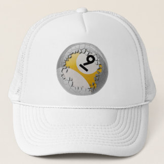 Cracked Shell Break Out Number 9 Billiards Ball Trucker Hat
