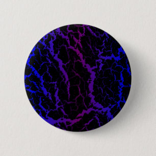 Cracked Space Lava - Blue/Purple 6 Cm Round Badge
