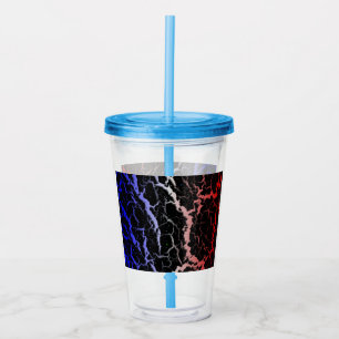 Cracked Space Lava - Blue/White/Red Acrylic Tumbler