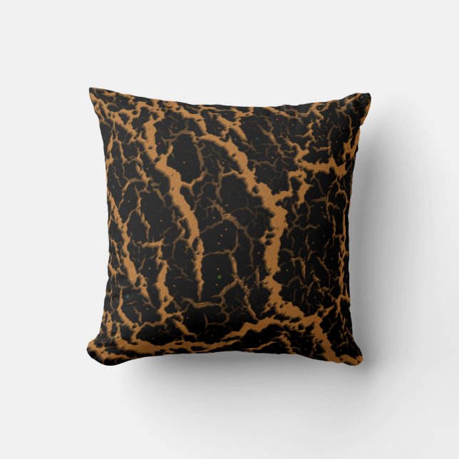 Cracked Space Lava - Bronze Cushion (Front)