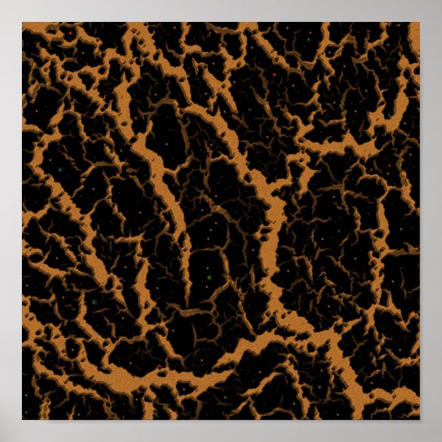Cracked Space Lava - Bronze Poster (Front)