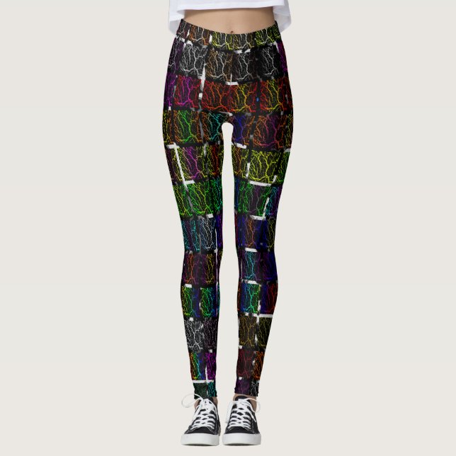 Cracked Space Lava Collection Leggings (Front)