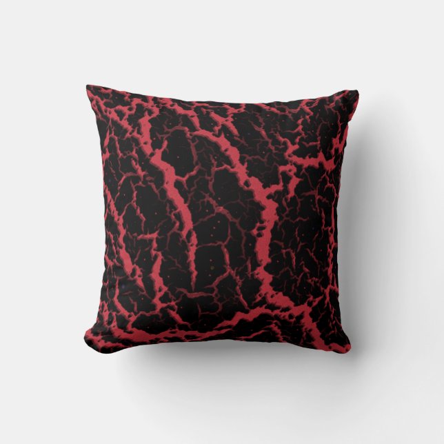 Cracked Space Lava - Coral Cushion (Front)