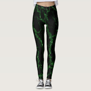 Cracked Space Lava - Glitter Green Leggings
