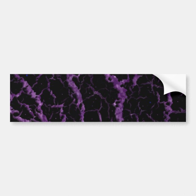 Cracked Space Lava - Glitter Purple Bumper Sticker (Front)