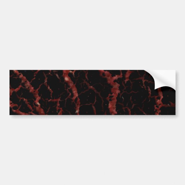 Cracked Space Lava - Glitter Red Bumper Sticker (Front)