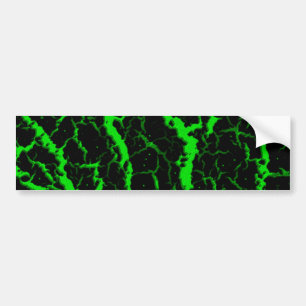 Cracked Space Lava - Green Bumper Sticker