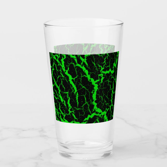 Cracked Space Lava - Green Glass (Front)