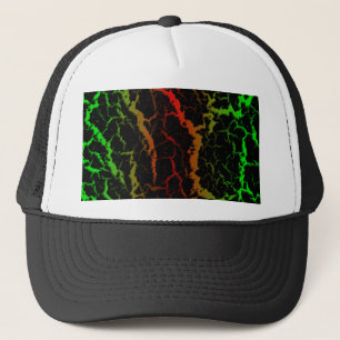 Cracked Space Lava - Green/Red Trucker Hat