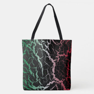Cracked Space Lava - Green/White/Red Tote Bag