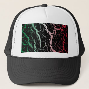 Cracked Space Lava - Green/White/Red Trucker Hat