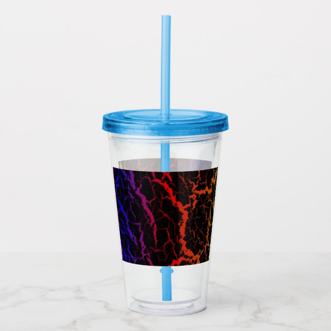Cracked Space Lava - Heat PBROY Acrylic Tumbler (Front)