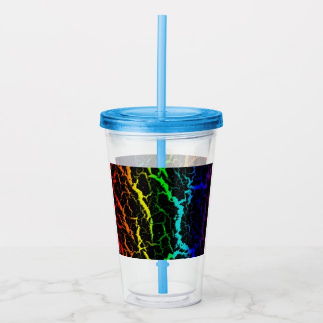 Cracked Space Lava - Light Spectrum Acrylic Tumbler (Front)