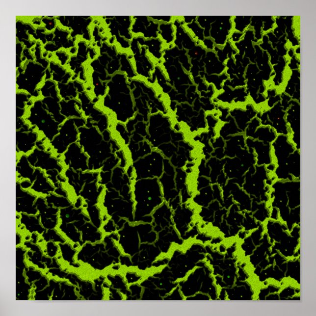 Cracked Space Lava - Lime Poster (Front)