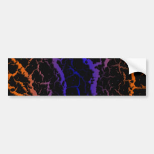 Cracked Space Lava - Orange/Blue Bumper Sticker