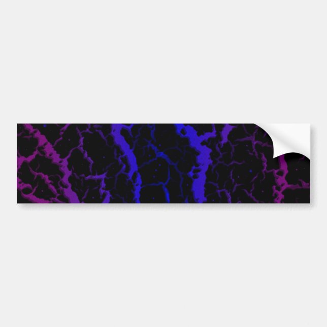 Cracked Space Lava - Purple/Blue Bumper Sticker (Front)