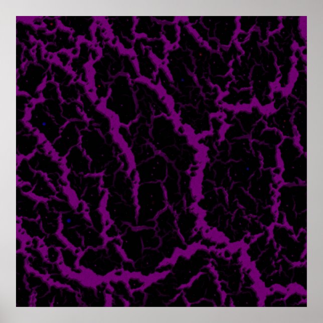 Cracked Space Lava - Purple Poster (Front)