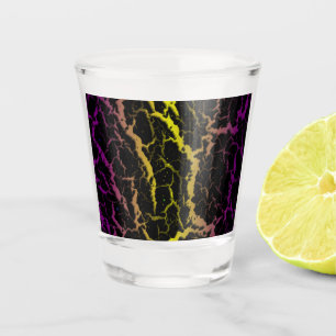 Cracked Space Lava - Purple/Yellow Shot Glass
