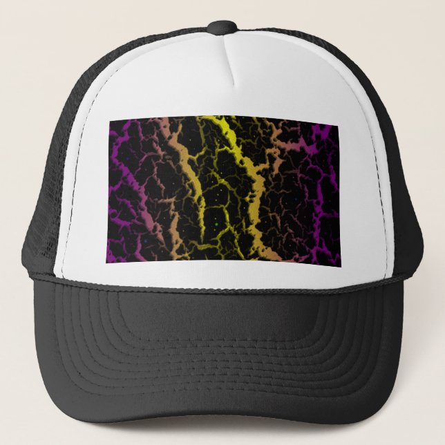 Cracked Space Lava - Purple/Yellow Trucker Hat (Front)