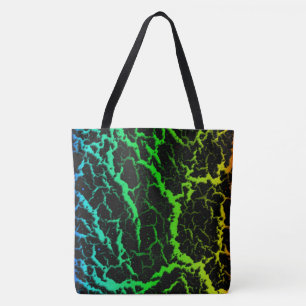 Cracked Space Lava - Rainbow BCGYR Tote Bag